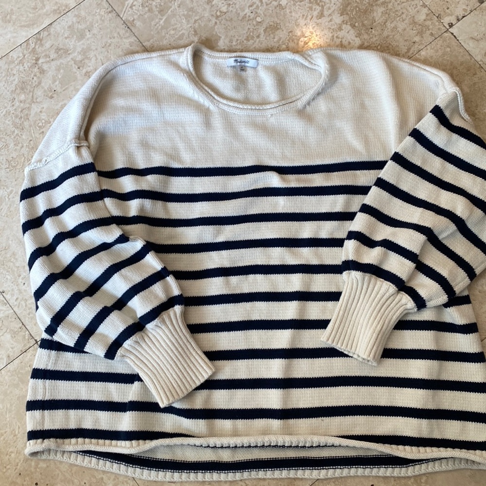 Striped Madewell Sweater, 100% cotton